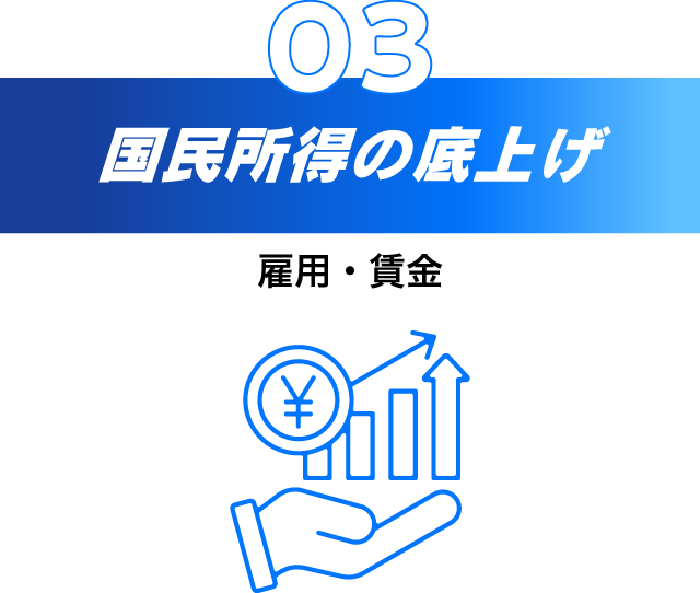 3.個人の権利を尊重し、ともに支え合う社会を実現します。